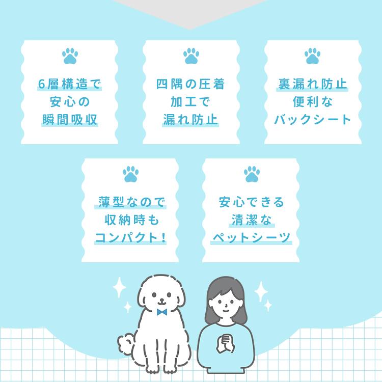 ペットシーツ 薄型 ワイド ペットシート 100枚 トイレシート ペット シート 犬 猫 大容量 多頭飼い 小型犬 中型犬 ペットトイレ ペット用品 WEIMALL | WEIMALL | 05