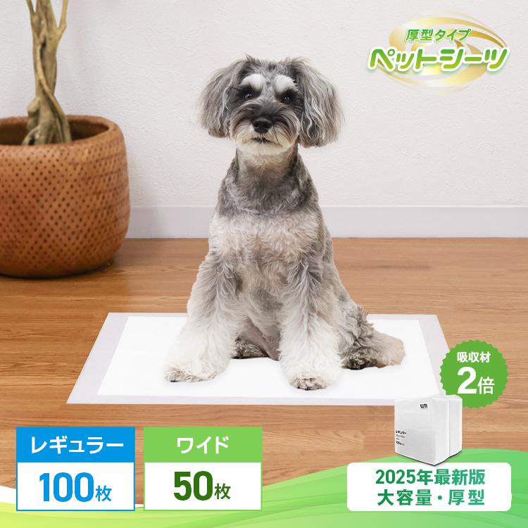 ペットシーツ 厚型 ワイド レギュラー ペットシート 100枚 50枚 犬 多頭飼い 大容量 超吸収 極厚トイレシート ペット シート 猫 ペットトイレ 安い | WEIMALL | 07