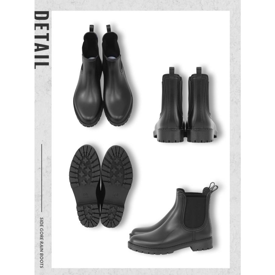 レインシューズ レディース ショートブーツ 長靴 サイドゴア 完全防水 滑りにくい おしゃれ レインブーツ 雨靴 履きやすい 疲れない 通勤 通学 | WEIMALL | 12