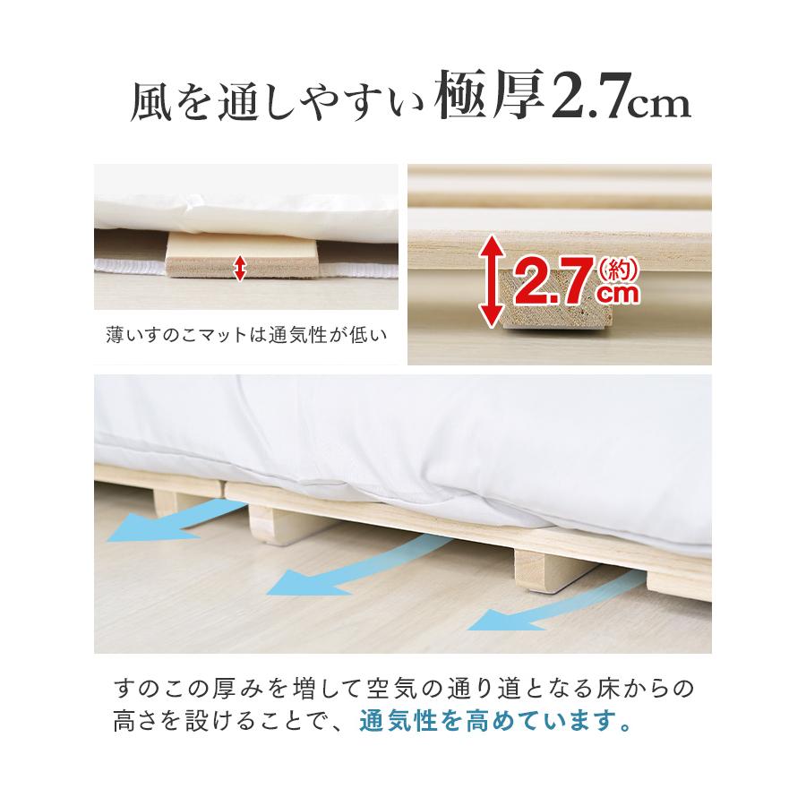 すのこベッド ダブル 12枚 プラスチック 日本製 通気性 カビ防止 楽天