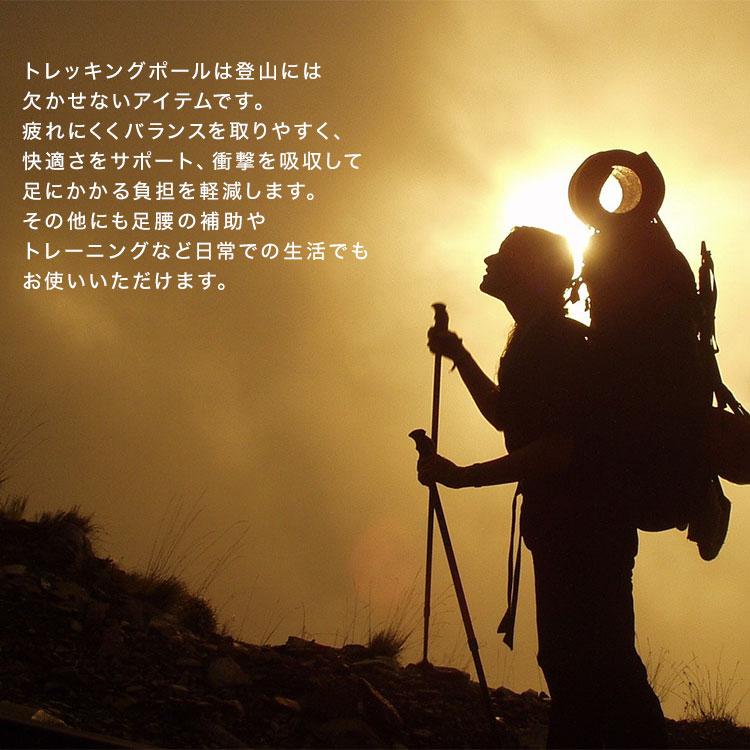 トレッキングポール 2本セット I型 長さ調節可 64〜130cm 可変式ストラップ 衝撃吸収 全6色 軽量 コンパクト ストック アルミ合金 登山 登山杖 ステッキ MERMONT | MERMONT | 10