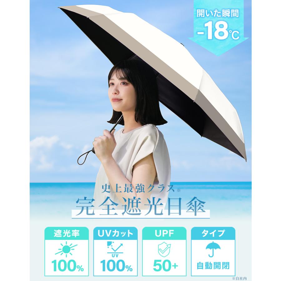 日傘 完全遮光 折りたたみ 軽量 晴雨兼用 UVカット自動開閉 ワンタッチ 6本骨 折り畳み傘 レディース 雨傘 日焼け対策 紫外線対策 メンズ おしゃれ | WEIMALL | 03