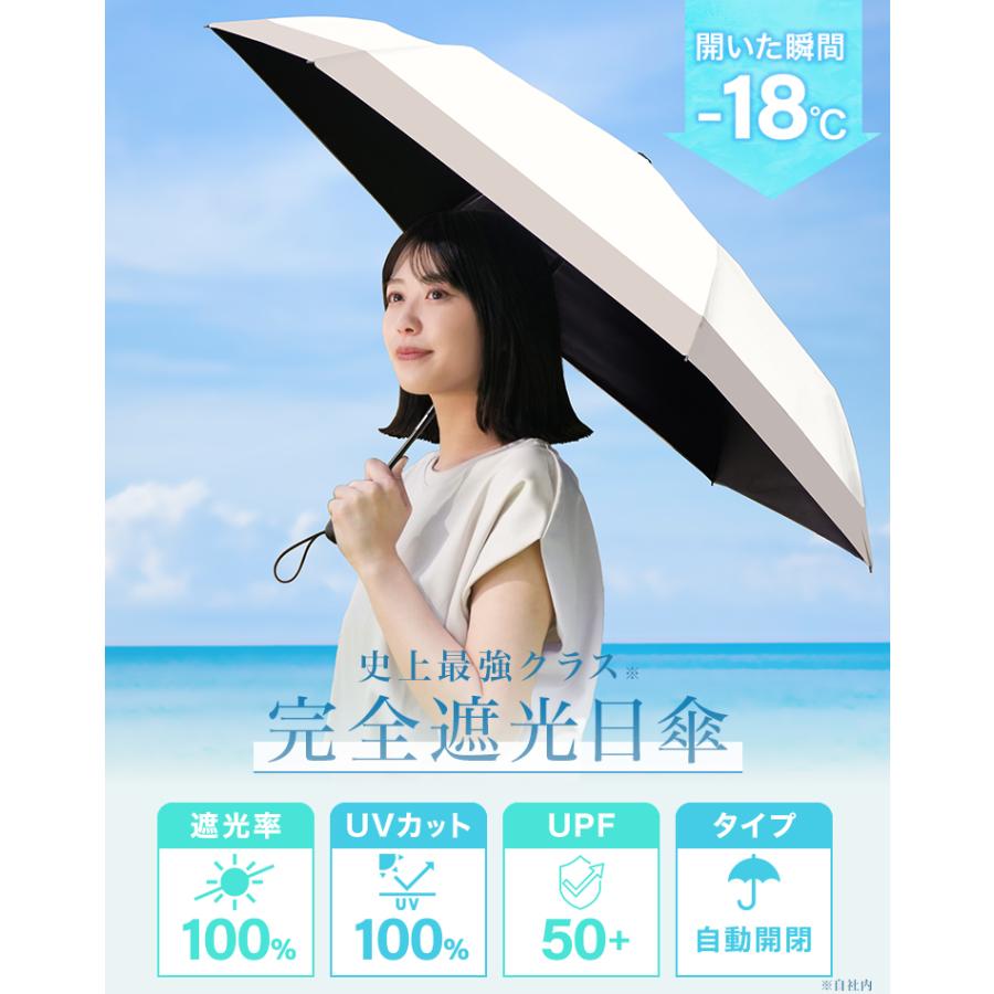 日傘 折りたたみ傘 完全遮光 軽量 晴雨兼用 UVカット 自動開閉 ワンタッチ 6本骨 レディース 雨傘 日焼け対策 紫外線対策 メンズ おしゃれ | WEIMALL | 14