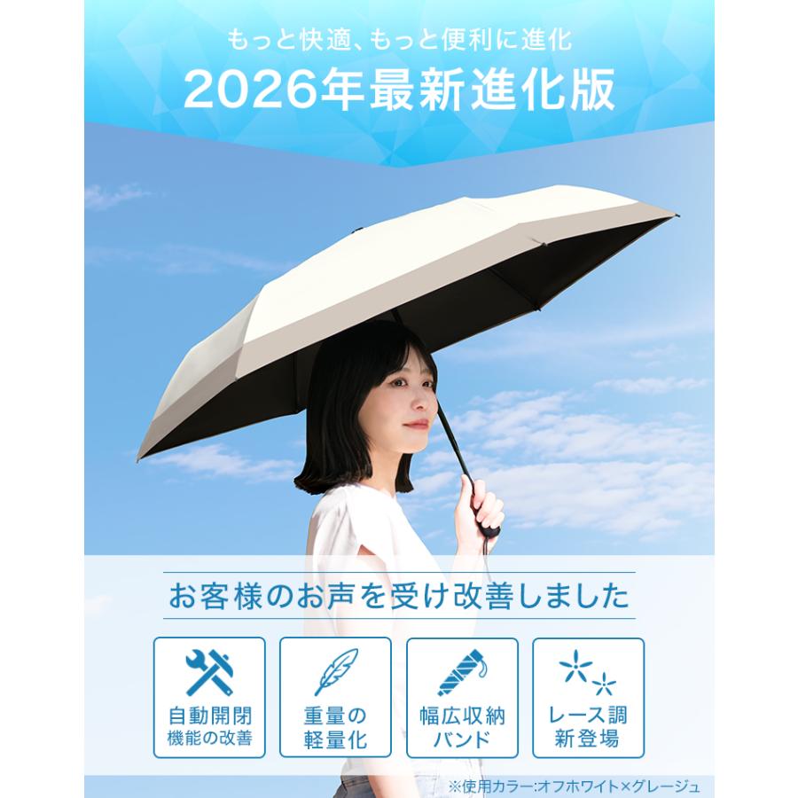 日傘 完全遮光 折りたたみ 軽量 晴雨兼用 UVカット自動開閉 ワンタッチ 6本骨 折り畳み傘 レディース 雨傘 日焼け対策 紫外線対策 メンズ おしゃれ | WEIMALL | 04