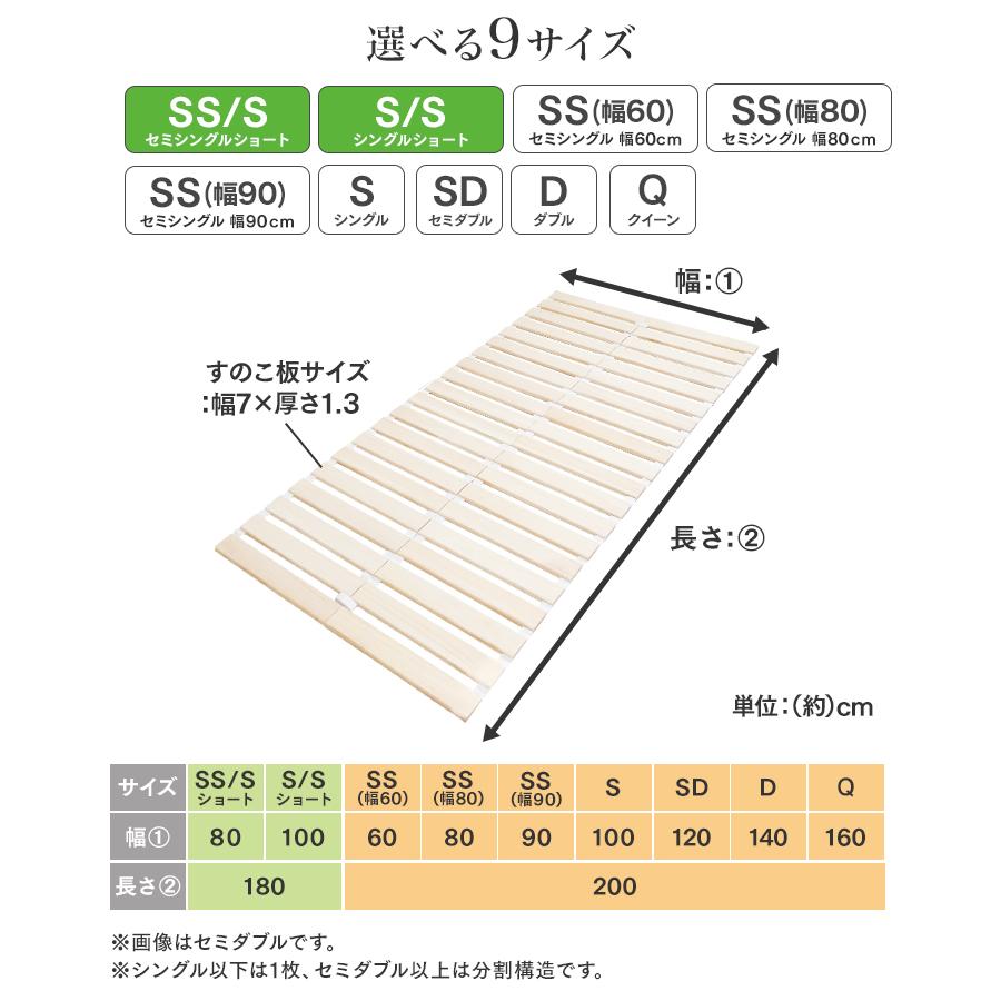 WEIMALL（ウェイモール） すのこベッド クイーン ロール式 極薄1.3cm