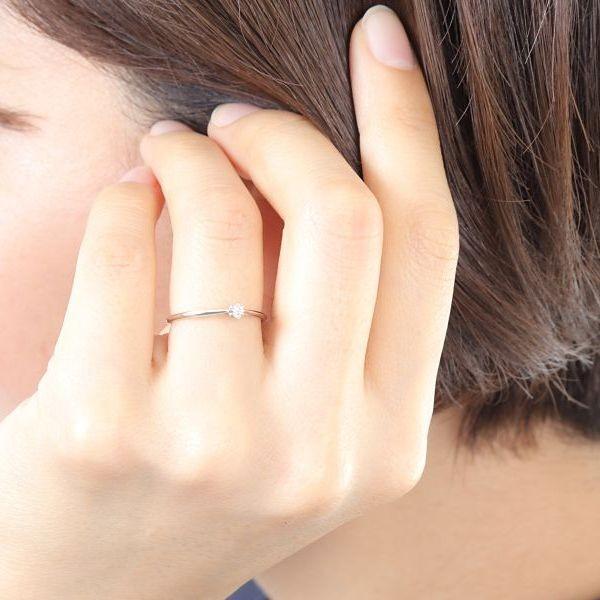 ダイヤモンド リング 一粒 プラチナ レディース 0.06カラット 30代 40代 普段使い 記念日 プレゼント 人気 受注品 5号〜13号 |  | 06