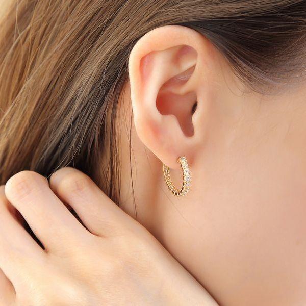 プラチナ　ハーフエタニティピアス　ダイヤ Pt950ハーフエタニティダイヤ イヤリング EA-1132 | 山梨県甲府