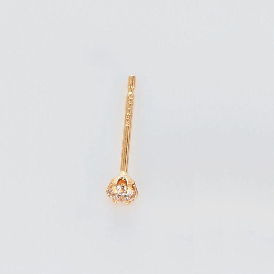 ダイヤモンド ピアス 片耳 レディース K18 一粒 0.05カラット 18金 ダイヤモンド シンプル 普段使い 記念日 誕生日 プレゼント | PG（ファッション） | 05