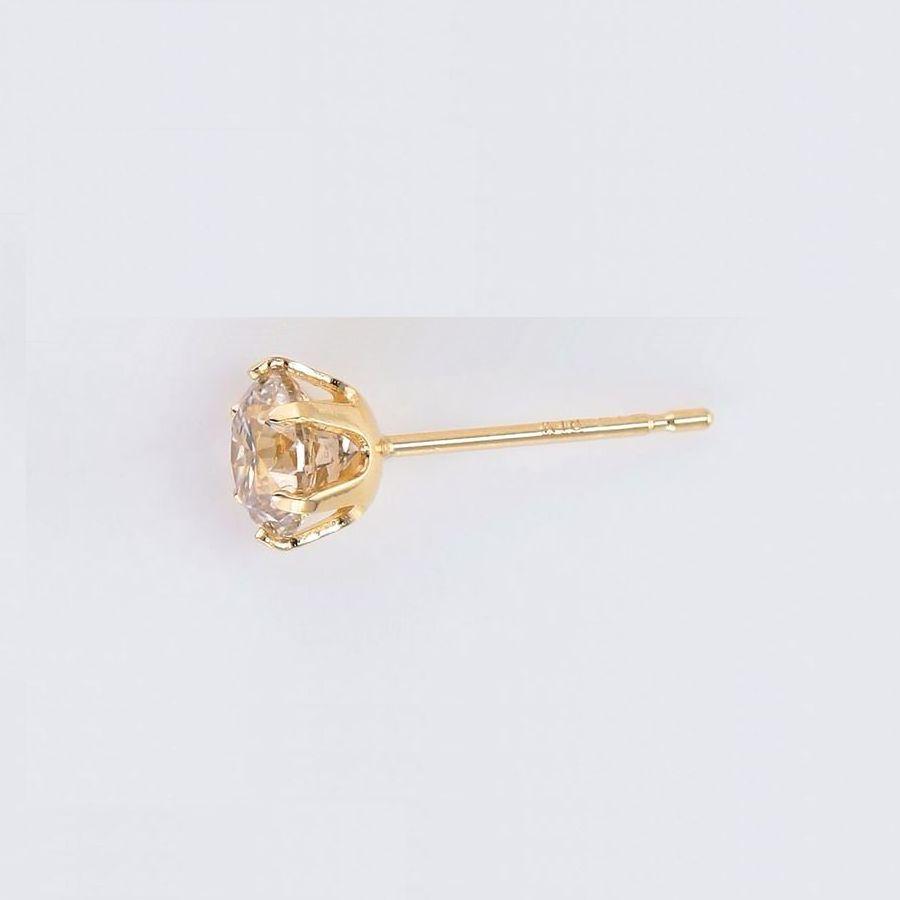 ダイヤモンド ピアス 片耳 一粒 K18 レディース ダイヤピアス イエローゴールド 0.2カラット 0.3カラット 記念日 誕生日 プレゼント | DAIYA（ゴルフ用品、日用品） | 04