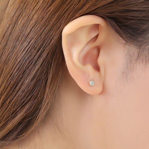 ダイヤモンド ピアス 片耳 一粒 K18 レディース ダイヤピアス イエローゴールド 0.2カラット 0.3カラット 記念日 誕生日 プレゼント | DAIYA（ゴルフ用品、日用品） | 10