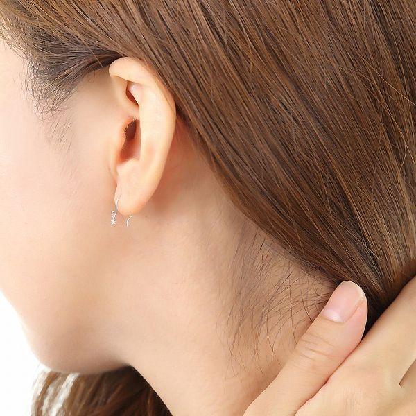 ダイヤモンド ピアス 片耳 一粒 18金 プラチナ 0.03カラット レディース ダイヤモンド シンプル 普段使い 記念日 誕生日 プレゼント | DAIYA（ゴルフ用品、日用品） | 11