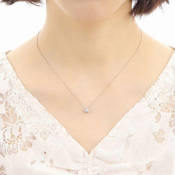 ダイヤモンド ネックレス 一粒 プラチナ 0.3カラット レディース 50代 40代 ダイヤネックレス シンプル 普段用 記念日 誕生日 プレゼント | DAIYA（ゴルフ用品、日用品） | 06