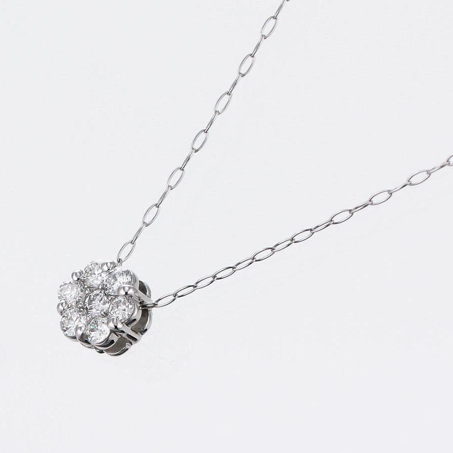 ダイヤモンド ネックレス プラチナ K18 ハート＆キューピッドダイヤモンド鑑別カード付き フラワー 0.15カラット | DAIYA（ゴルフ用品、日用品） | 03