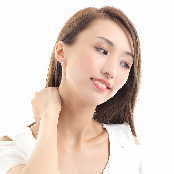 ダイヤモンド ピアス フラワー プラチナ ハート＆キューピッドダイヤモンド鑑別カード付き レディース 0.3カラット ダイヤピアス | DAIYA（ゴルフ用品、日用品） | 14