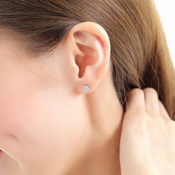 ダイヤモンド ピアス フラワー プラチナ ハート＆キューピッドダイヤモンド鑑別カード付き レディース 0.3カラット ダイヤピアス | DAIYA（ゴルフ用品、日用品） | 15