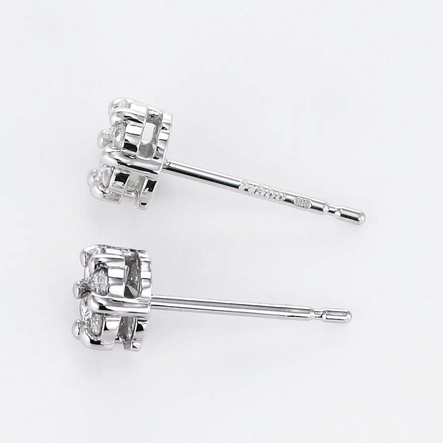 ダイヤモンド ピアス フラワー プラチナ ハート＆キューピッドダイヤモンド鑑別カード付き レディース 0.3カラット ダイヤピアス | DAIYA（ゴルフ用品、日用品） | 03
