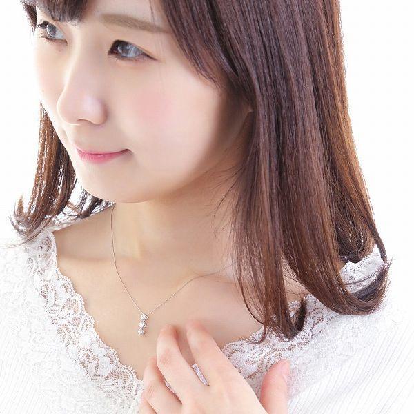 3連ダイヤ トリロジーネックレス K18 Pt900 D0.23/D0.20 楽天市場】ネックレス レディース ダイヤモンド トリロジー