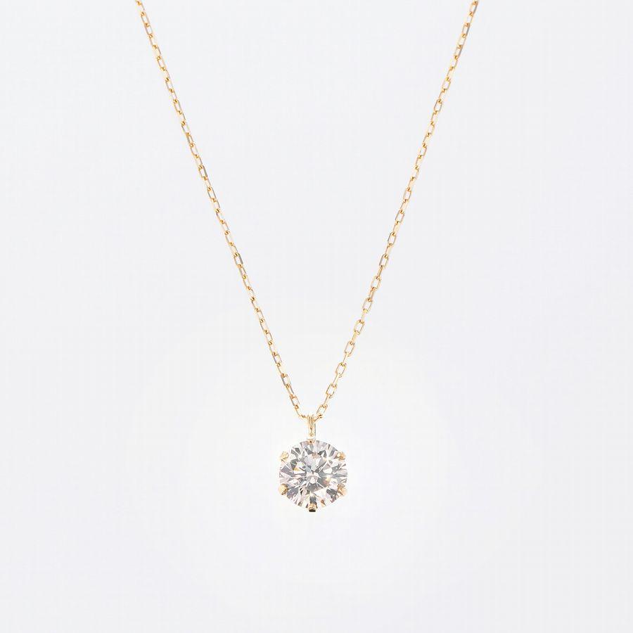 ダイヤモンド ネックレス 一粒 K18 0.3カラット ハート＆キューピッドダイヤモンド鑑別カード付き レディース 50代 40代 ダイヤネックレス | DAIYA（ゴルフ用品、日用品） | 01