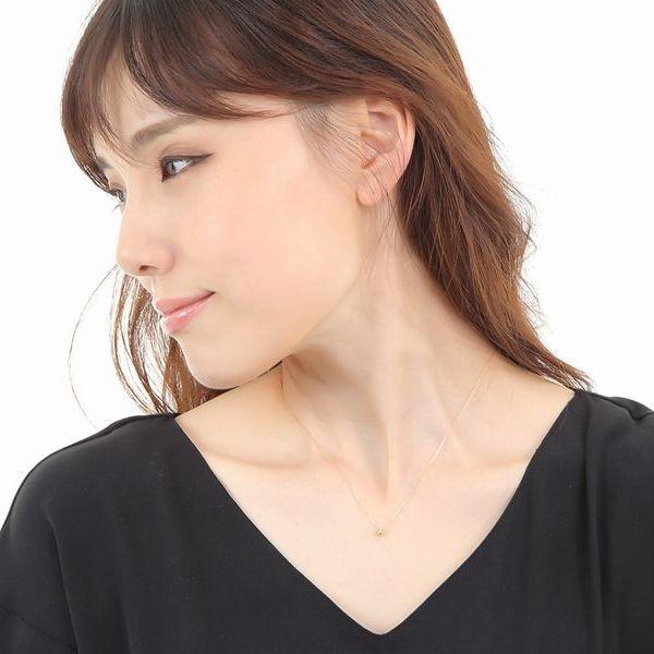 ダイヤモンド ネックレス 一粒 18金 プラチナ 0.08カラット レディース 50代 40代 ダイヤネックレス シンプル 普段使い 記念日 誕生日 プレゼントの画像