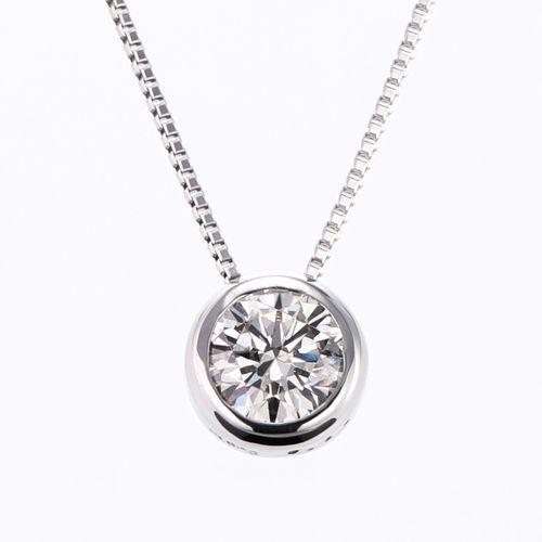 DAIYA（ダイヤ） ダイヤモンド ネックレス 一粒 0.4ct ふせ込み
