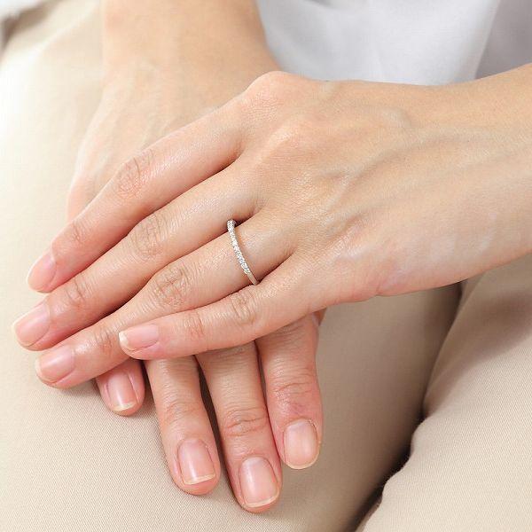 指輪 レディース ダイヤモンド プラチナ ハーフエタニティ 0.3カラット Hカラー SIクラス ハート＆キューピッド鑑別付き 受注品 5号〜14号 | DAIYA（ゴルフ用品、日用品） | 17