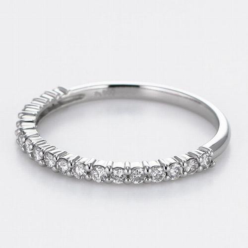 指輪 レディース ダイヤモンド プラチナ ハーフエタニティ 0.3カラット Hカラー SIクラス ハート＆キューピッド鑑別付き 受注品 5号〜14号 | DAIYA（ゴルフ用品、日用品） | 02