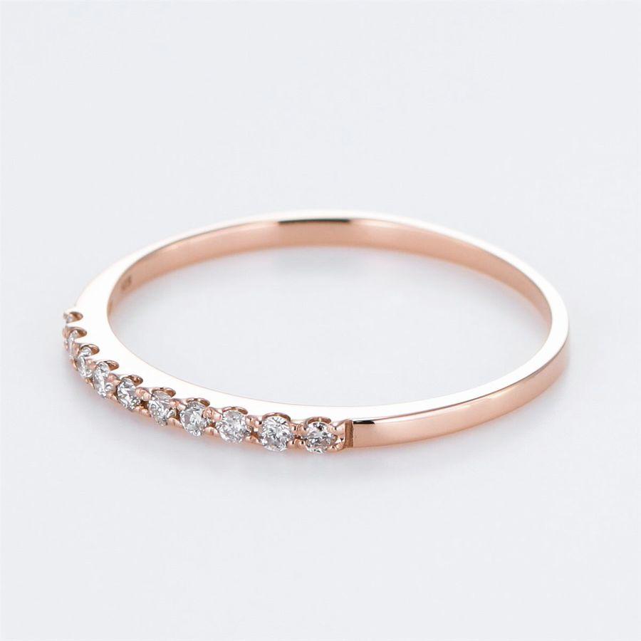 ダイヤモンド リング K18 ハーフエタニティ 0.1カラット ダイヤリング 30代 40代 普段使い 記念日 プレゼント 人気 受注品 5号〜13号 | EVERYDAY（BALENCIAGA） | 02