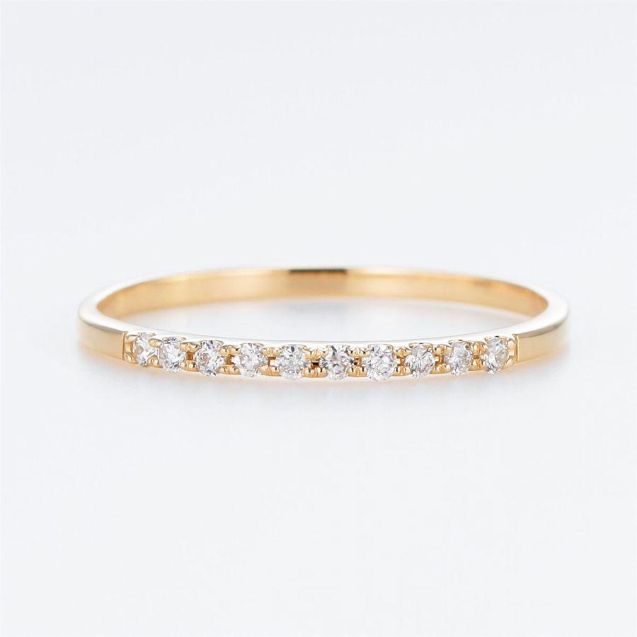 ダイヤモンド リング K18 ハーフエタニティ 0.1カラット ダイヤリング 30代 40代 普段使い 記念日 プレゼント 人気 受注品 5号〜13号 | EVERYDAY（BALENCIAGA） | 03