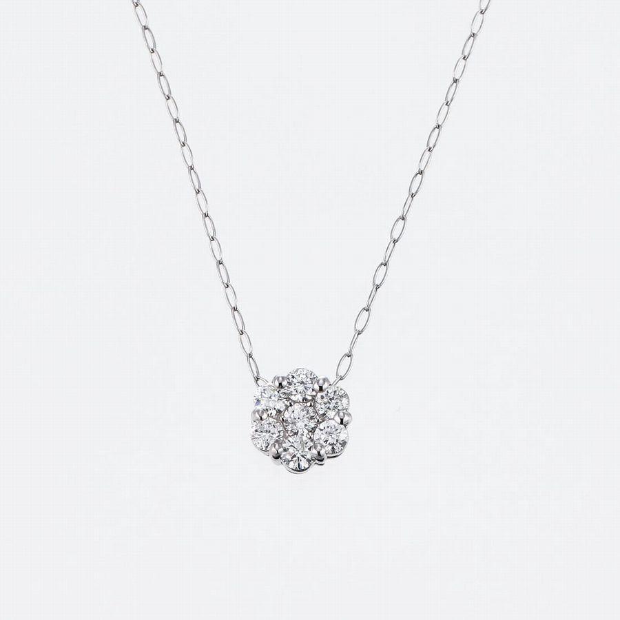DAIYA（ダイヤ） ダイヤモンド ネックレス フラワー 7石 0.15ct
