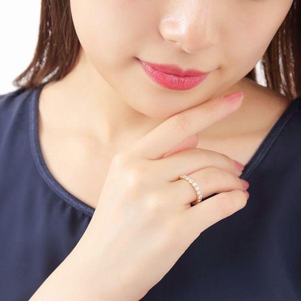 ダイヤモンド リング 1.0カラット K18 イエローゴールド H＆C鑑別付き ハーフエタニティ ダイヤリング 50代 40代 記念日 プレゼント 人気 受注品 |  | 13