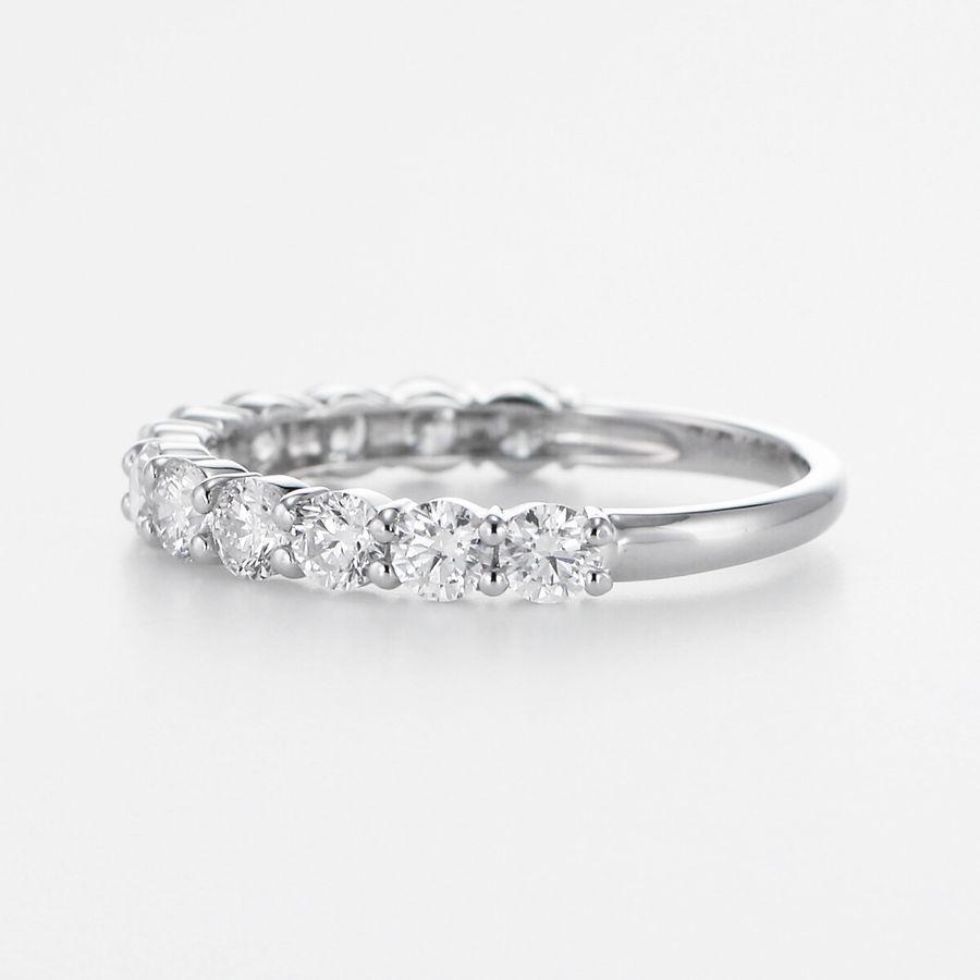 ダイヤモンド リング 1.0カラット プラチナ900 H＆C鑑別付き ハーフエタニティ ダイヤリング 50代 40代 記念日 プレゼント 人気 受注品 |  | 02