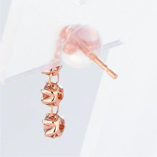 ダイヤモンド ピアス K18 0.5カラット レディース ダイヤピアス スリーストーン 50代 40代 普段使い 記念日 誕生日 プレゼント | PG（ファッション） | 09