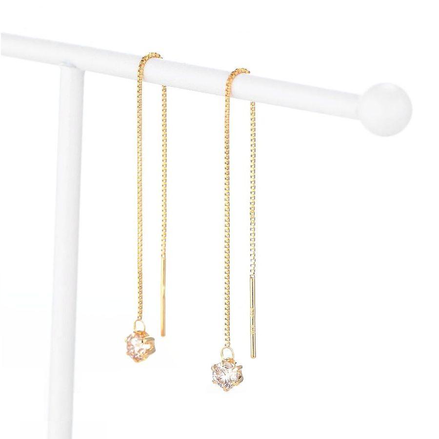 Si ダイヤモンド ピアス 一粒 K18 0.2ct 0.3カラット レディース