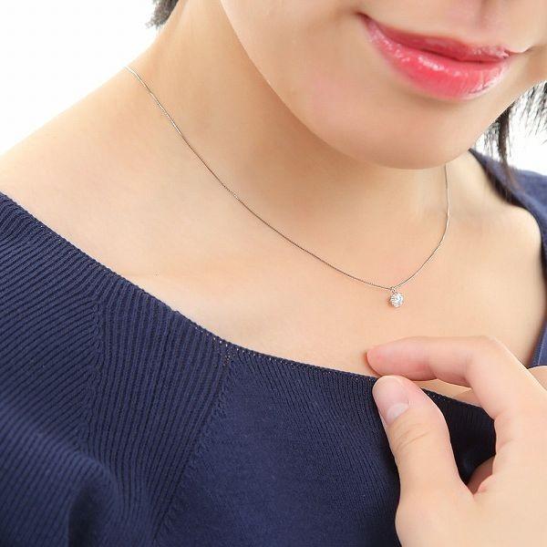 ダイヤモンド ネックレス 一粒 プラチナ 0.3カラット レディース 50代 40代 ダイヤネックレス シンプル 普段用 記念日 誕生日 プレゼントの画像