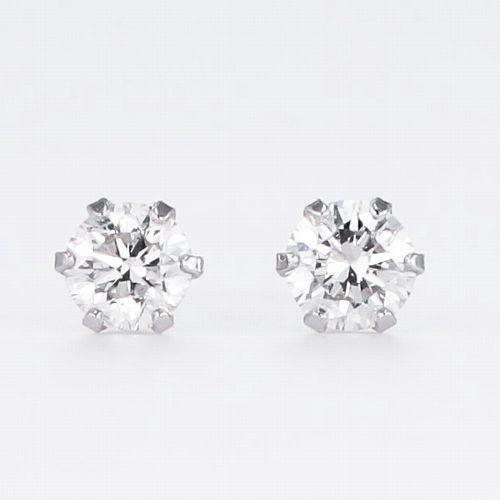 ピアス レディース ダイヤモンド プラチナ 一粒 0.2カラット シンプル