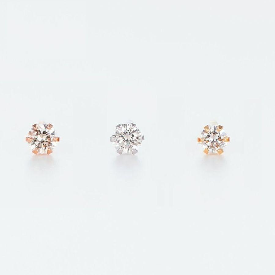 ダイヤモンド ピアス 一粒 片耳 プラチナ 18金 レディース ダイヤモンド シンプル 普段使い 記念日 誕生日 プレゼント | PG（ファッション） | 01