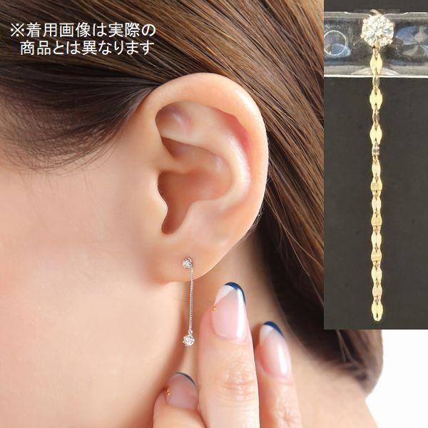 ピアス チャーム レディース K10 ピアスチャーム 3cm ジュエリー 重ね付け 片方販売 ペア販売 20代 30代 40代 シンプル 記念日 誕生日 プレゼント | DAIYA（ゴルフ用品、日用品） | 11