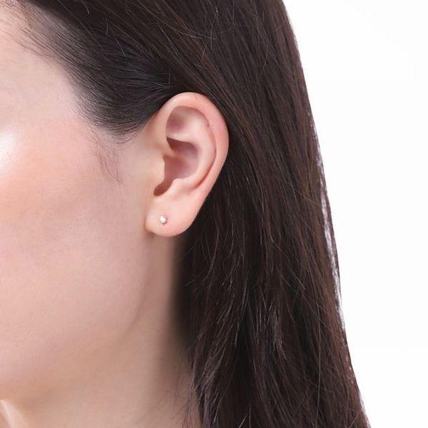 ダイヤモンド ピアス 片耳用 一粒 K18 イエローゴールド 0.121ct 0.125ct Dカラー ハート＆キューピッドダイヤモンド鑑別カード付き Excellenntカット | DAIYA（ゴルフ用品、日用品） | 15