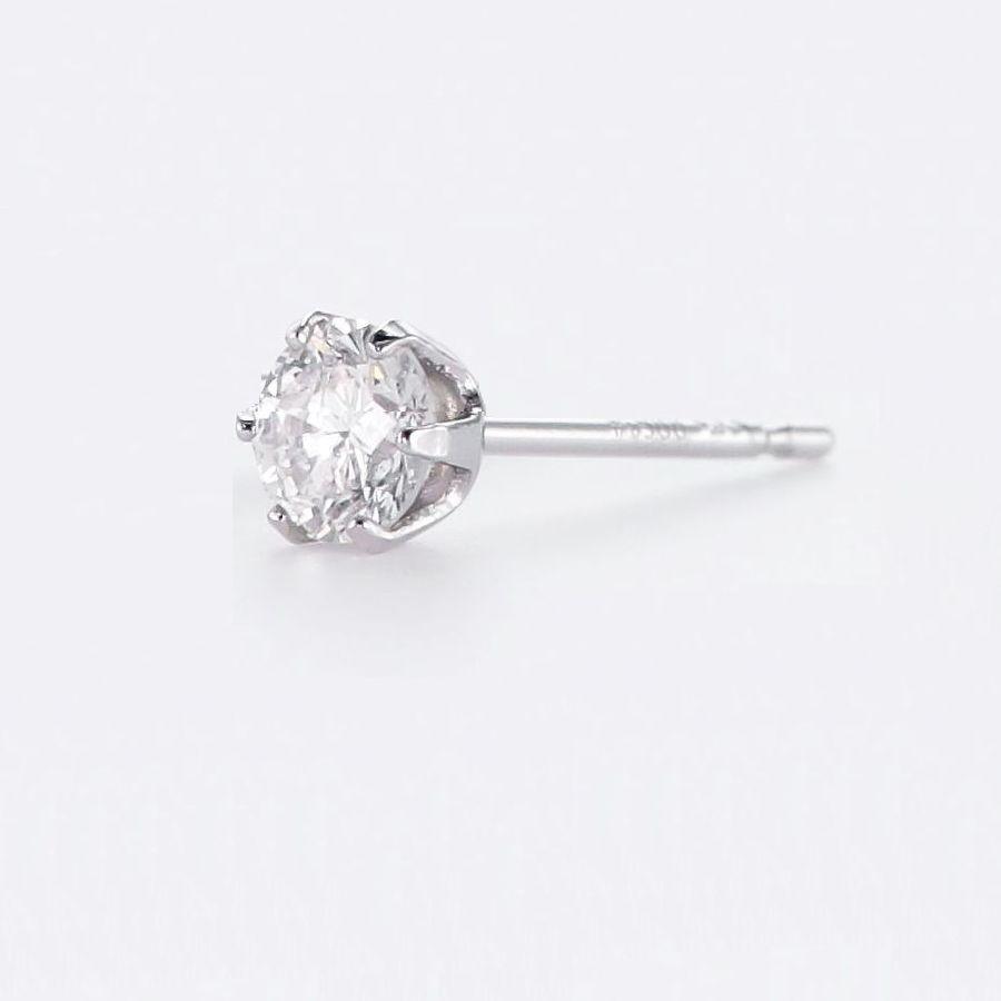 ダイヤモンド ピアス プラチナ片耳用 0.287ct 0.290ct Fカラー SI2クラス GOODカット 中央宝石研究所ソーティングシート付 50代 40代  プレゼント |  | 04