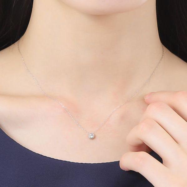 ダイヤモンド ネックレス 一粒 プラチナ 鑑定カード付 0.200カラット レディース Ｄカラー ダイヤネックレス 50代 40代 | DAIYA（ゴルフ用品、日用品） | 13