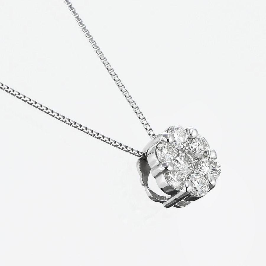 ダイヤモンド ネックレス フラワー プラチナ 0.5カラット レディース ダイヤネックレス 50代 40代 普段使い 記念日 誕生日 プレゼント | DAIYA（ゴルフ用品、日用品） | 02