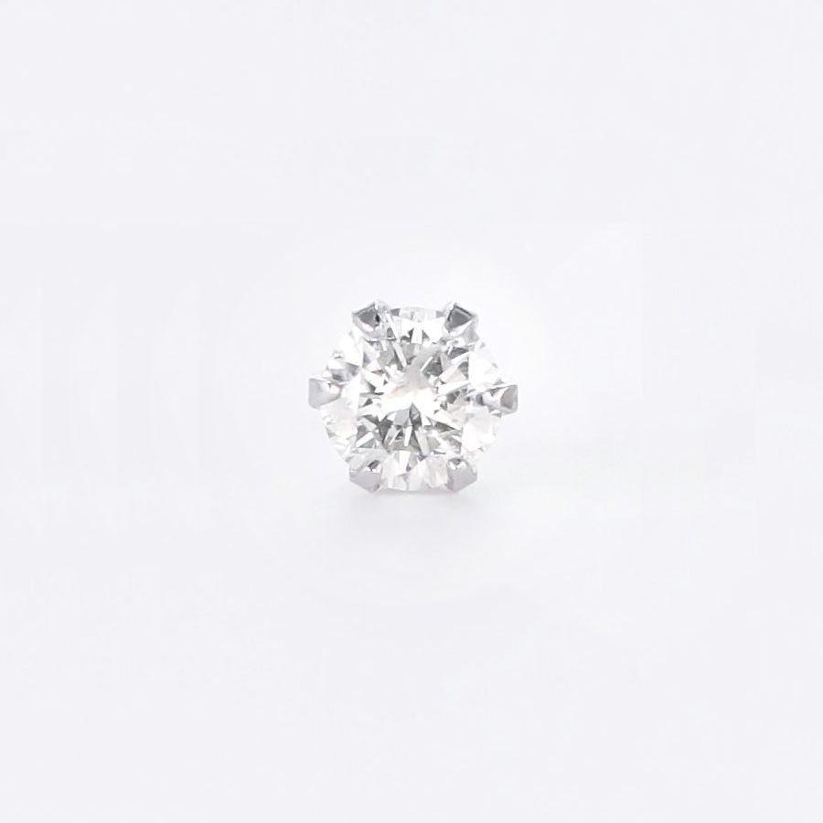ダイヤモンド ピアス 片耳 0.4ct プラチナ Pt900 一粒 スタッドピアス