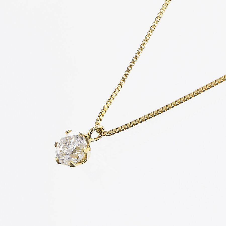 ダイヤモンド ネックレス 一粒 K18イエローゴールド 0.548ct Jカラー VS1クラス GOODカット 中央宝石研究所ソーティング付 50代 40代 | DAIYA（ゴルフ用品、日用品） | 04