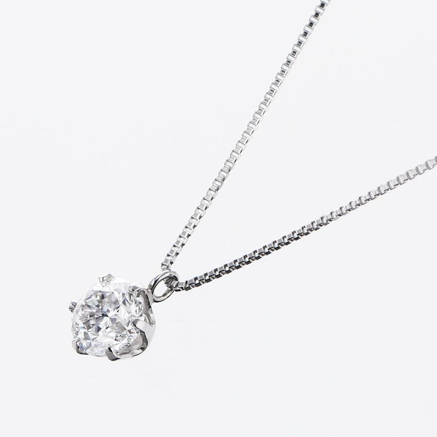 ダイヤモンド ネックレス 一粒 プラチナ 0.501ct Dカラー SI1クラス Excellentカット ハート＆キューピッドダイヤモンド鑑別カード付きレディース 50代 40代の画像