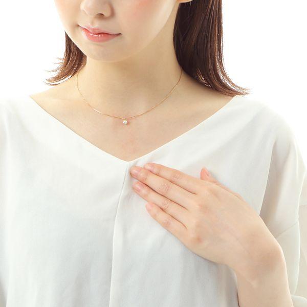 ダイヤモンド ネックレス 一粒 K18イエローゴールド 0.540ct Mカラー VVS1 Excellentカット ハート＆キューピッドダイヤモンド鑑別カード付 50代 40代の画像