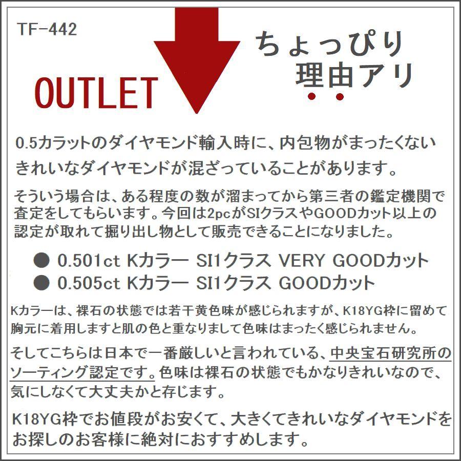 ダイヤモンド ネックレス 一粒 0.501ct K18 イエローゴールド Kカラー SI1 VERY GOOD 中央宝石研究所ソーティング付き | DAIYA（ゴルフ用品、日用品） | 12