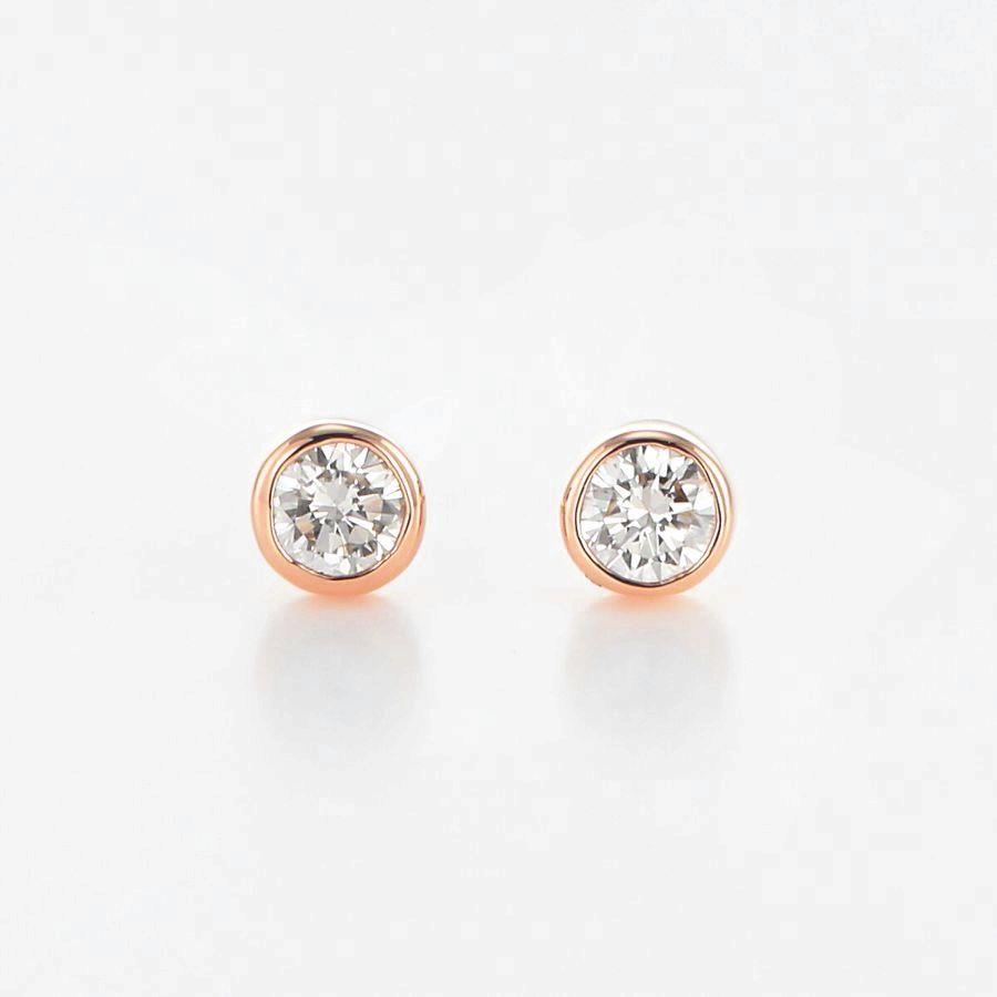 ダイヤモンド ピアス K18 一粒 0.2ct Dカラー SI2 EX H&C 鑑定カード付 ふせ込み レディース | DAIYA（ゴルフ用品、日用品） | 03