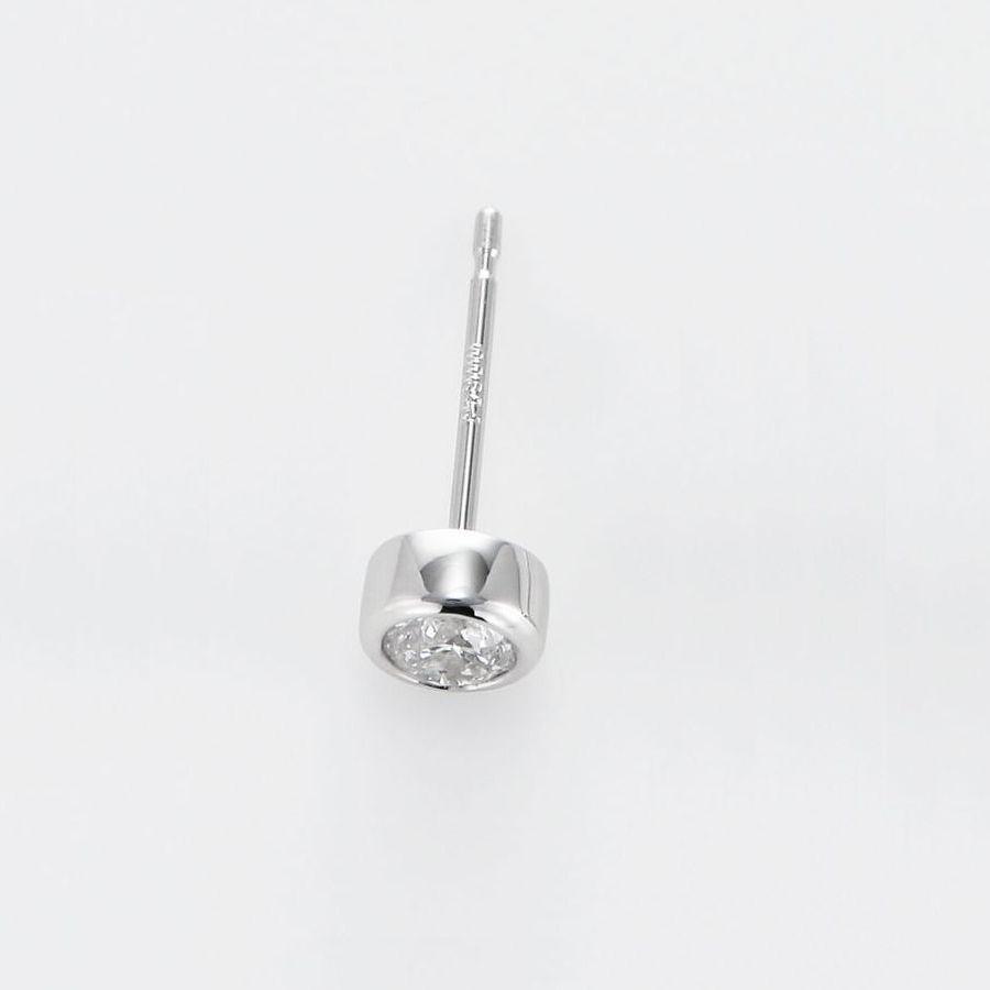 ダイヤモンド ピアス 片耳用 プラチナ Pt900 一粒 ふせ込み スタッド 0.144ct/0.146ct Dカラー VS1 Excellent 4C鑑定カード ソーティング付 | DAIYA（ゴルフ用品、日用品） | 04
