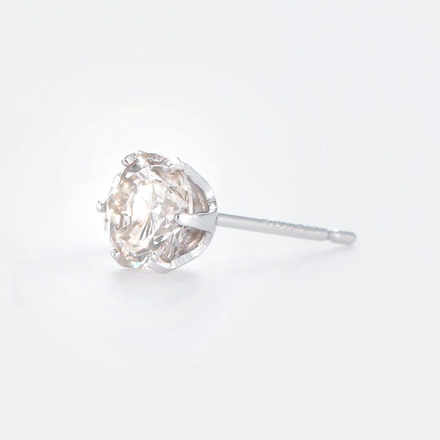 ダイヤモンド ピアス 片耳 0.8ct プラチナ Pt900 一粒 スタッド Hカラー SIクラス GOODカット |  | 03