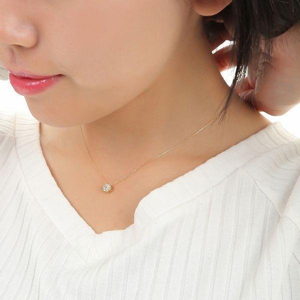 ダイヤモンド ネックレス フラワー K18 0.3カラット レディース ダイヤネックレス 50代 40代 普段使い 記念日 誕生日 プレゼント | DAIYA（ゴルフ用品、日用品） | 12